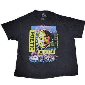 poetic justice 1993 a street romance 2PAC graphic tee shirt neon black size 2xl